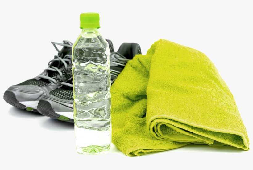 Our Facility And Our Goals - Gym Towel And Bottle, transparent png download