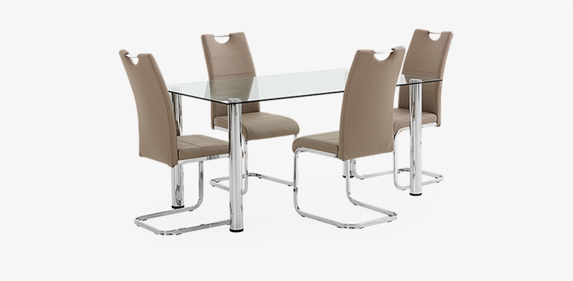 Image For Kitchen Set With Glass Table Top From Economax - Chair, transparent png download