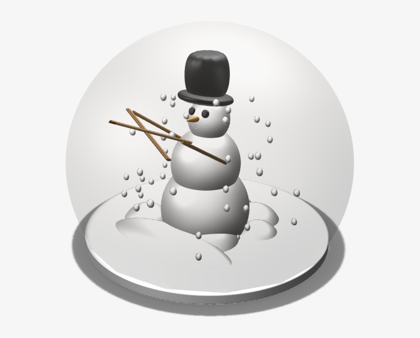 Snowglobe - Snowman, transparent png download
