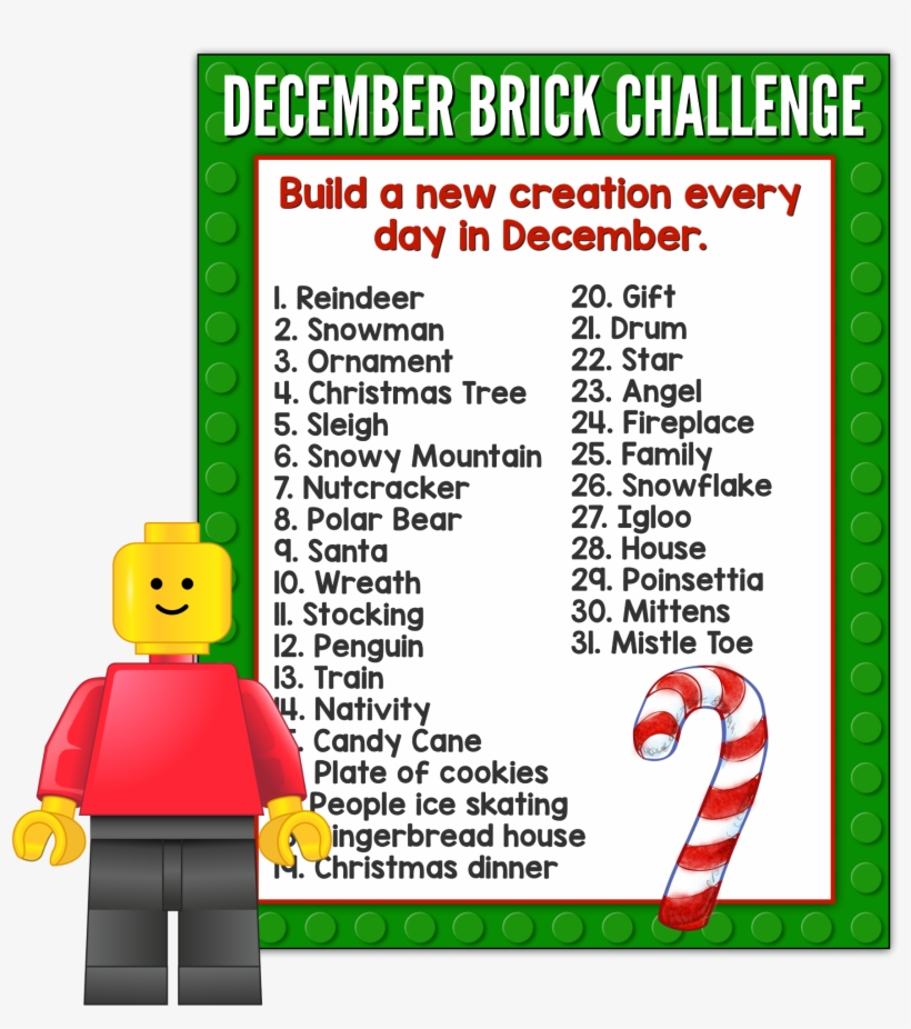 December Brick Challenge - Lego, transparent png download