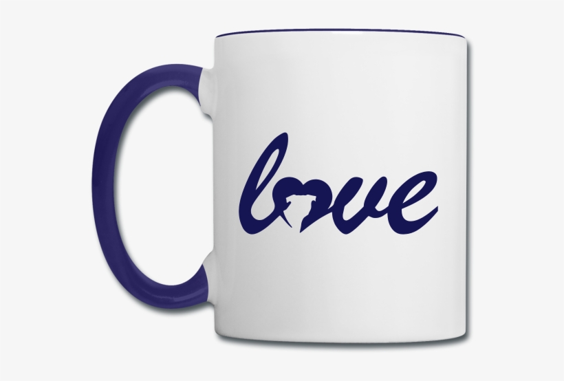Dog Love Silhouette - Mug, transparent png download