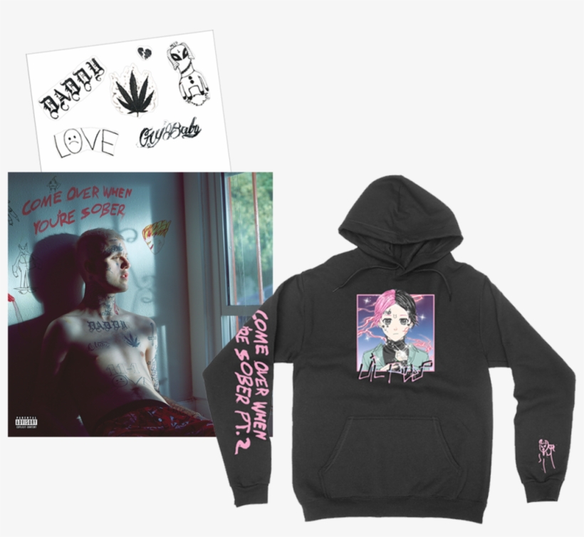 Come Over When You're Sober Pt 2 Hoodie Bundle - Lil Peep Come Over When You Re Sober Pt 2 Hoodie, transparent png download