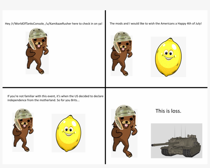 Happy 4th Of July To All You Tankers - Cartoon, transparent png download