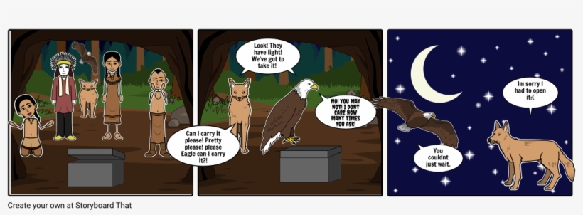 Cyote Stole The Sun And Moon - Cartoon, transparent png download