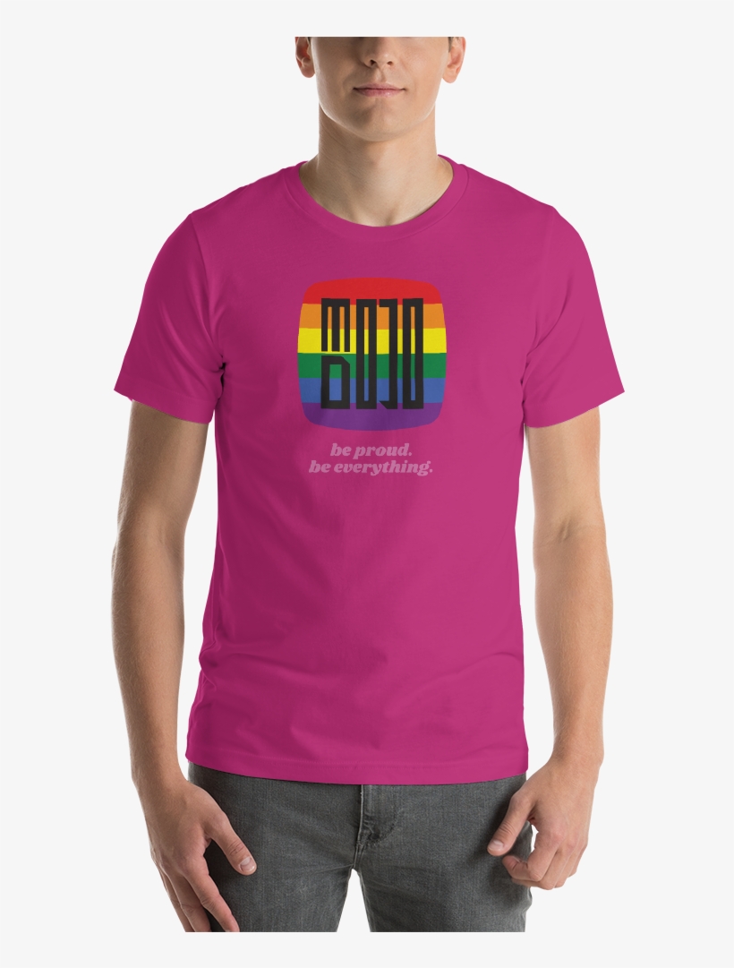 Mojodojo-pride Mockup Front Mens Berry - Shirt, transparent png download