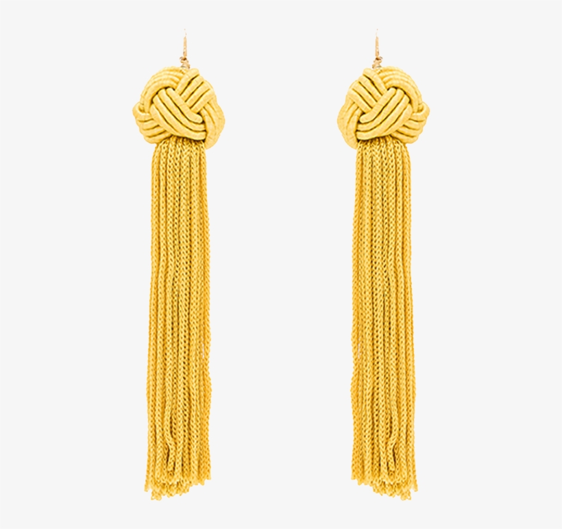 Astrid Gold Tassel Earrings - Earrings, transparent png download