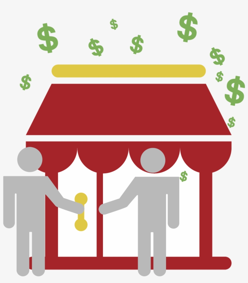 Store With Dollar Signs - Icon, transparent png download