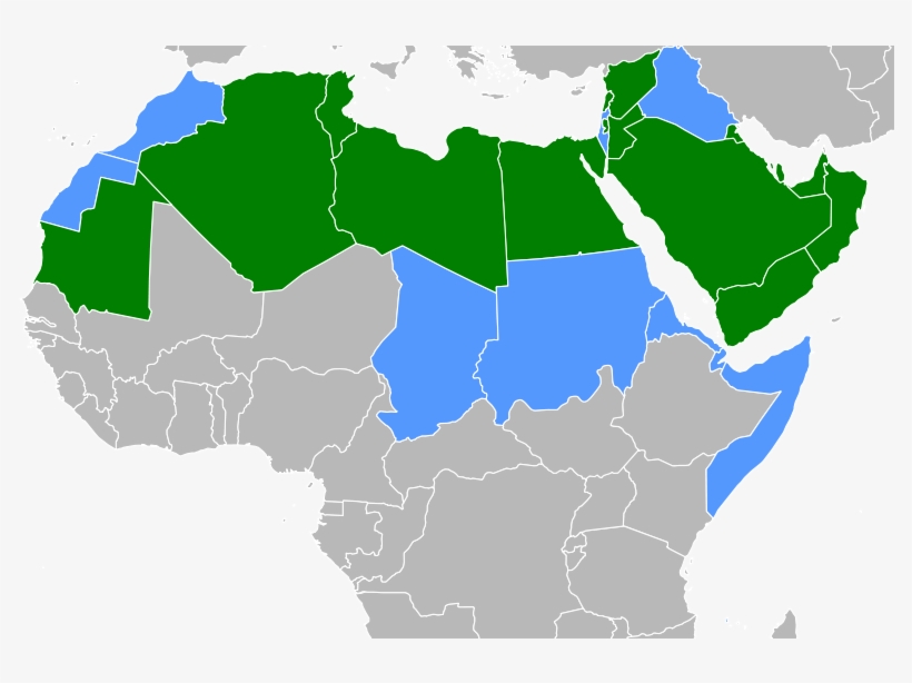 800px Arabic Speaking World - Arab World, transparent png download