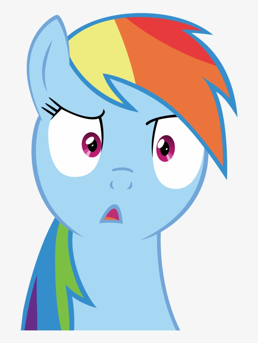 Confused Transparent Background - Rainbow Dash Surprised Png, transparent png download