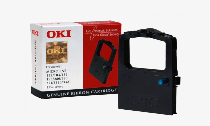 Oki 09002303 Cartus Ribon Nailon Negru Big - Genuine Ribbon Cartridge Oki, transparent png download