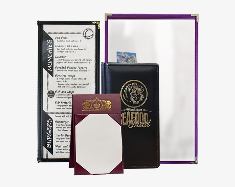 Deluxe Sewn And Basic Menu Covers - Wallet, transparent png download