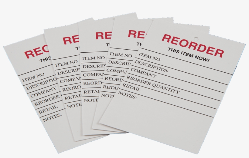 Red Flag Inventory Control Tags Can Be Used As A Stand-alone - Re Order, transparent png download