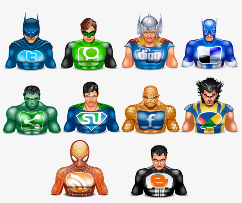 Icons Social Superheros - Superman Icon, transparent png download