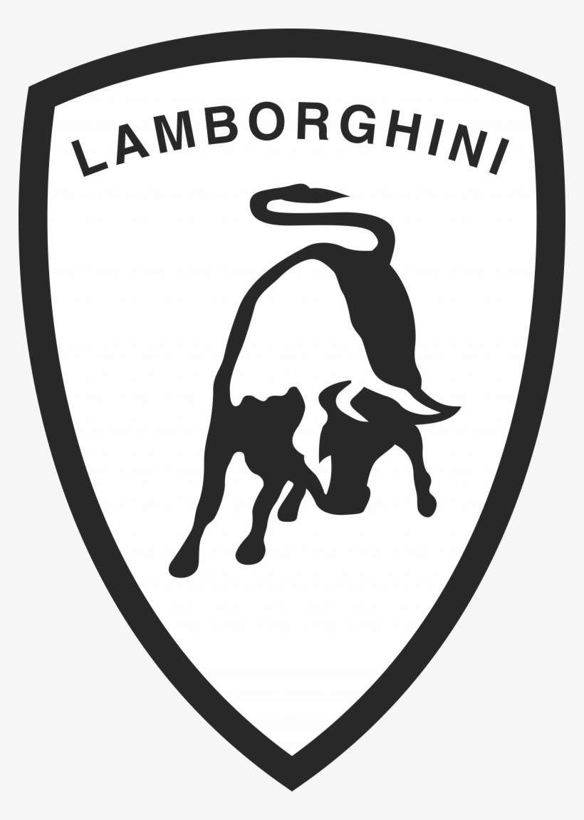 Logo Lamborghini - Black And White Lamborghini Logo, transparent png download