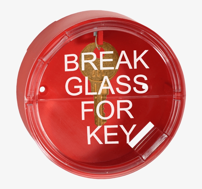 Abs Key Box “break Glass For Key” - Circle, transparent png download