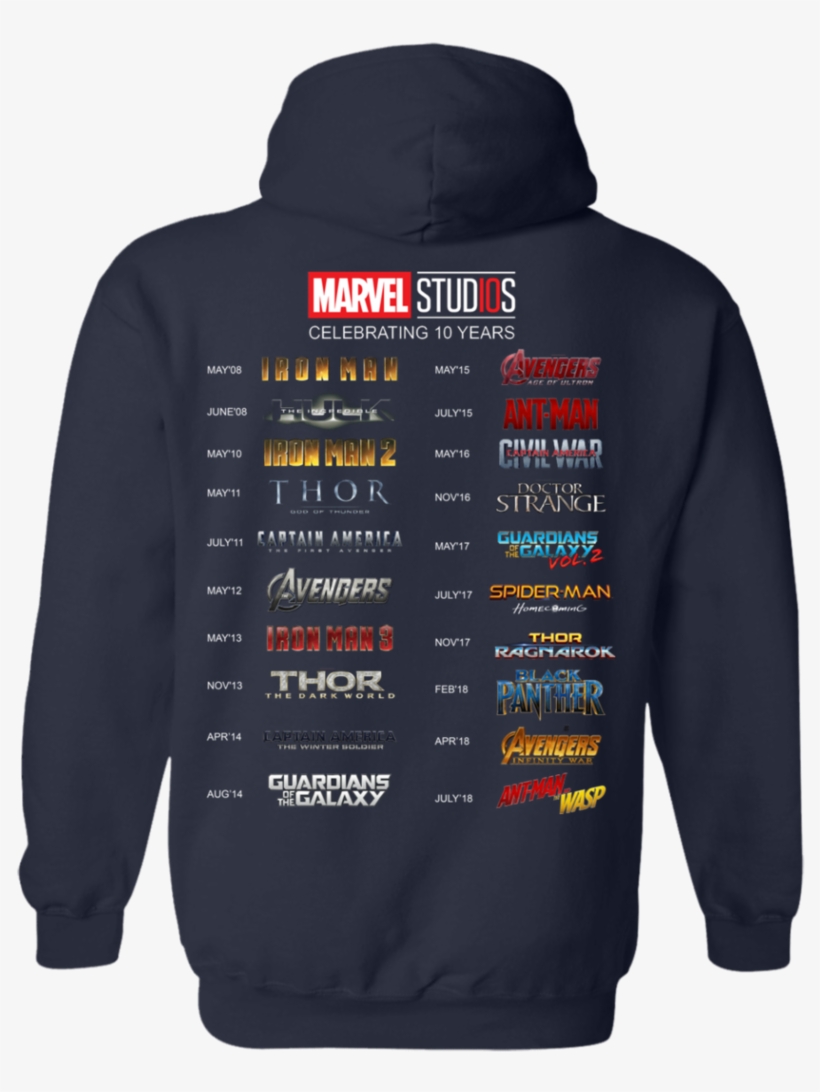 Marvel Studios Ten Years Marvel Universal - Shirt, transparent png download