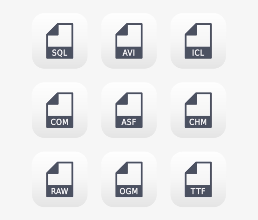 Mimetype Icon In Style Flat Rounded Square Blue Gray - Vector Graphics, transparent png download