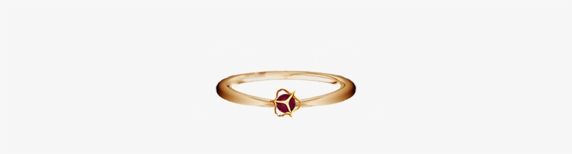 Embrace Star Ring 18ct Gold And Garnet 4mm With Yellowgold - Engagement Ring, transparent png download