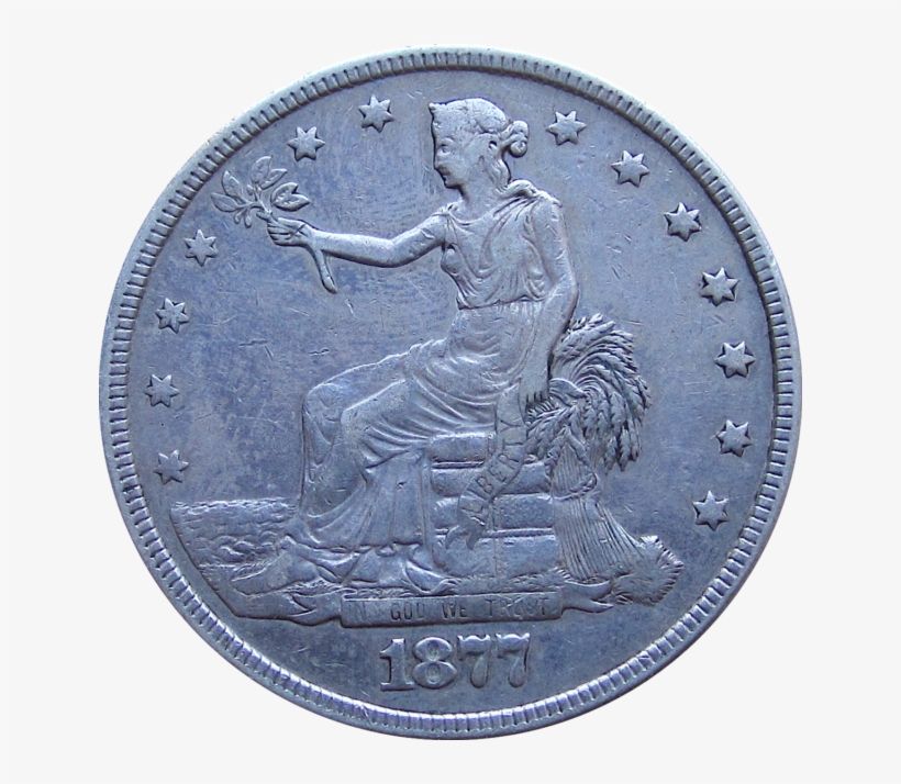 1877 Liberty Seated Trade Dollar, 420 Grains - Cash, transparent png download