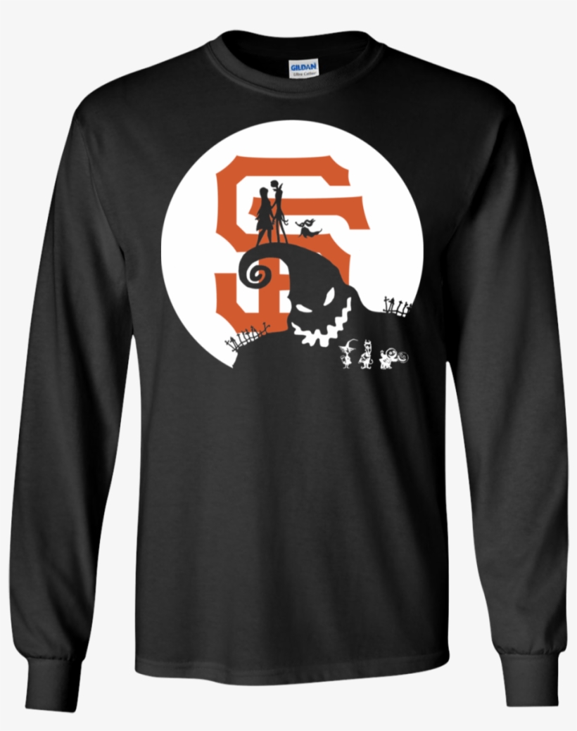 Jack Skellington And Sally San Francisco Giants Halloween - T-shirt, transparent png download
