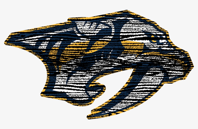 Nashville Predators 2011-present Primary Logo Distressed - Nashville Predators, transparent png download