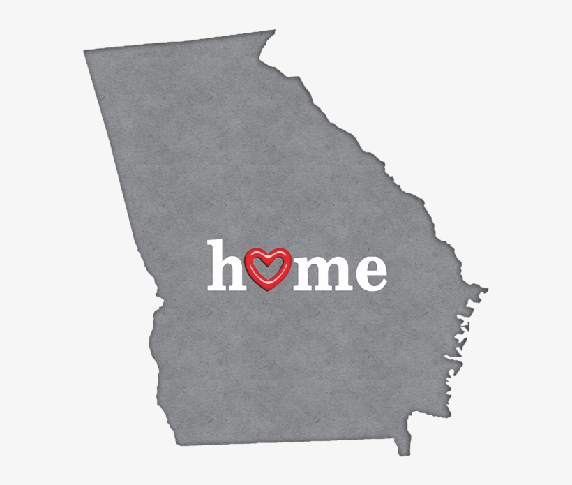 Click And Drag To Re-position The Image, If Desired - Georgia Outline With Heart, transparent png download
