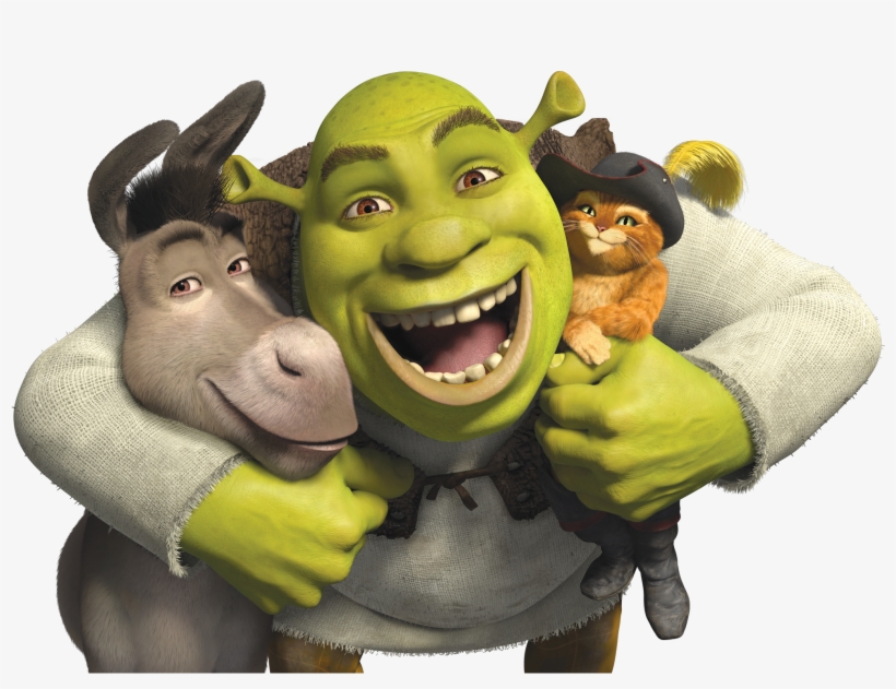 Win A Shrek Anniversary 4 Movie Collection On Blu Ray - Shrek Donkey And Cat, transparent png download