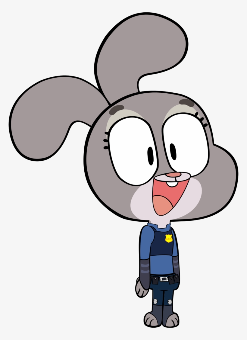 Judy Hopps Gumball Style By Megarainbowdash2000 - Judy Hopps Gumball, transparent png download