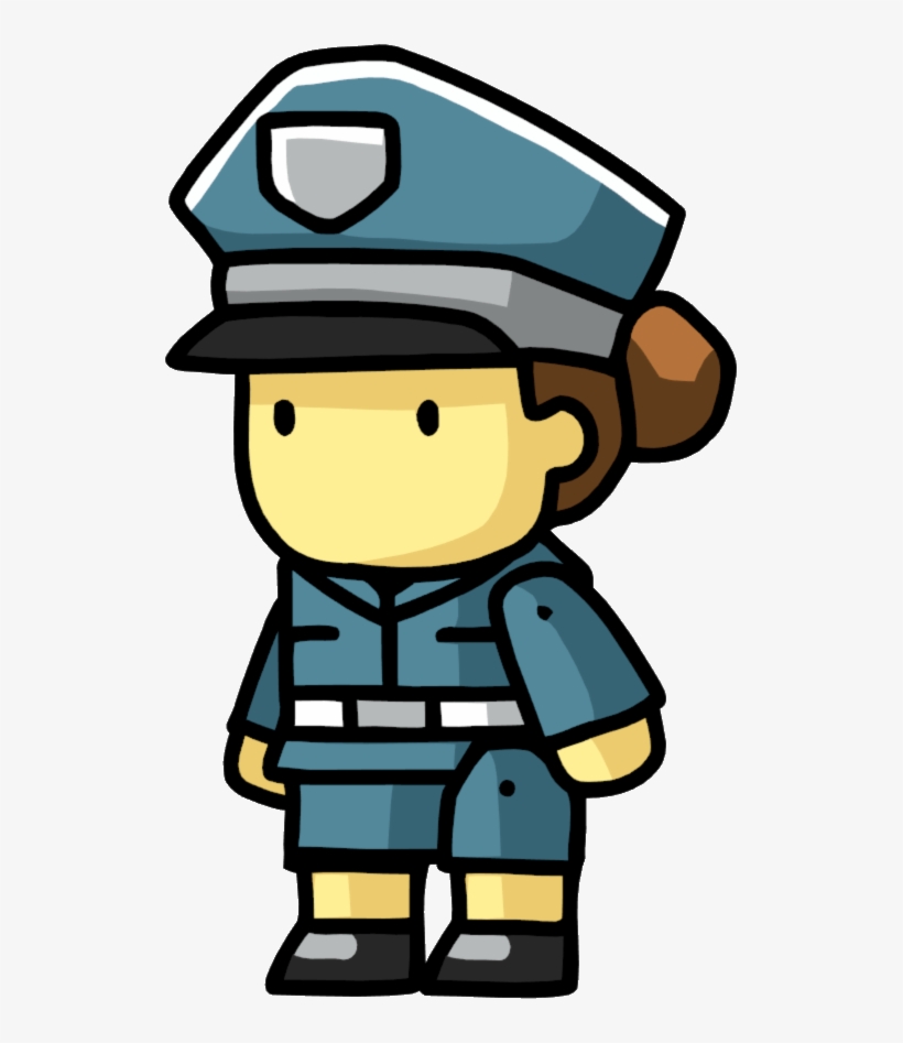 Image Policewoman Snu Png - Scribblenauts Cop Png, transparent png download