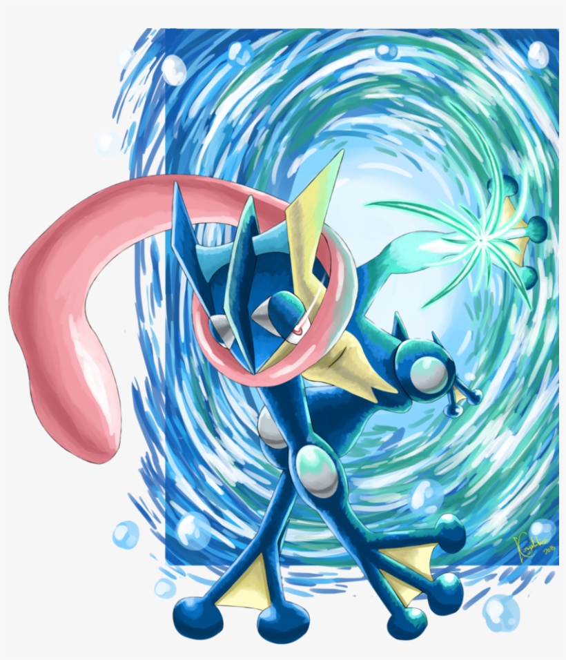 Greninja Water Shuriken - Deviantart Water Shuriken Greninja, transparent png download