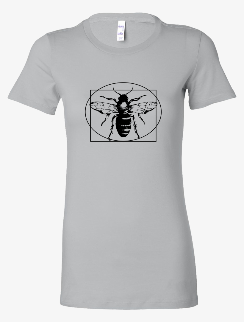 Feminine-cut Vitruvian Bee - Shirts Together Forever, transparent png download