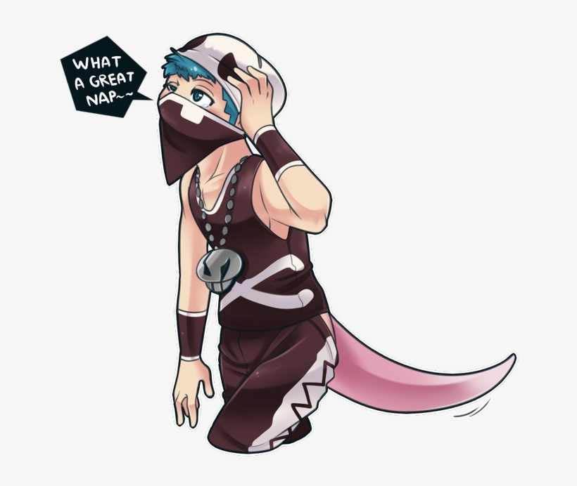 Up Next, Female And Male Grunts With Litten And Slowpoke - Cartoon, transparent png download