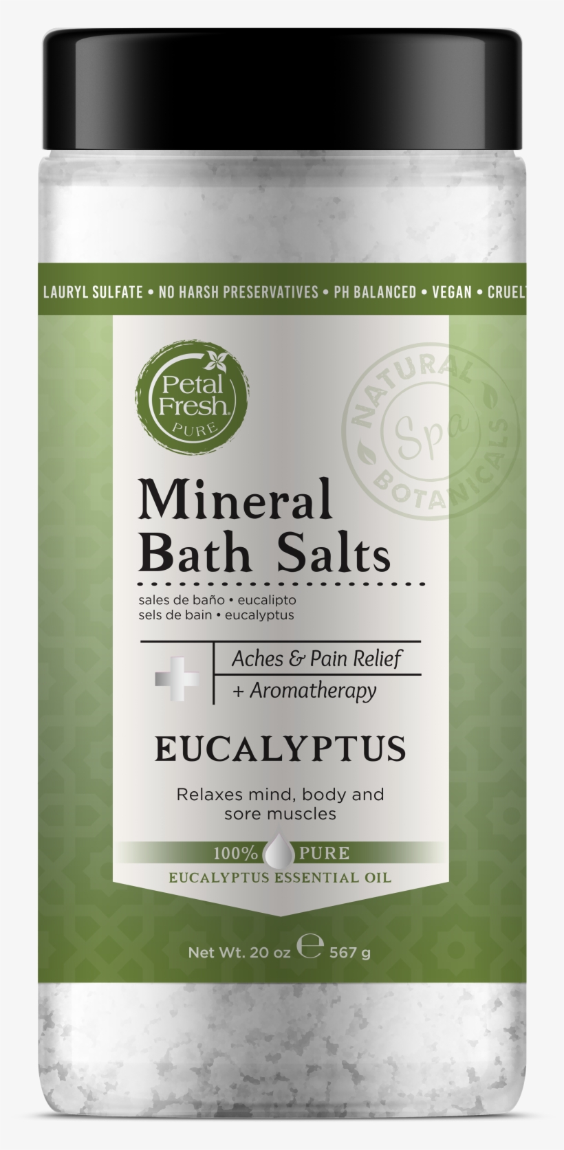 Mineral Bath Salts 100% Pure Eucalyptus Essential Oil - Bathing, transparent png download