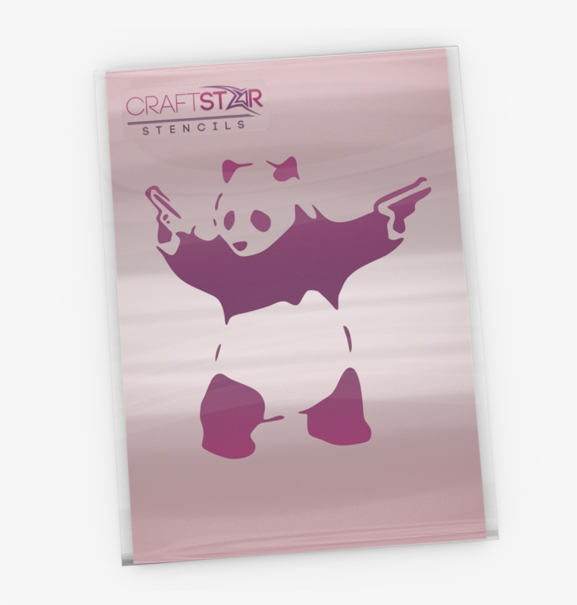 Banksy Panda Stencil - Gangster Panda, transparent png download