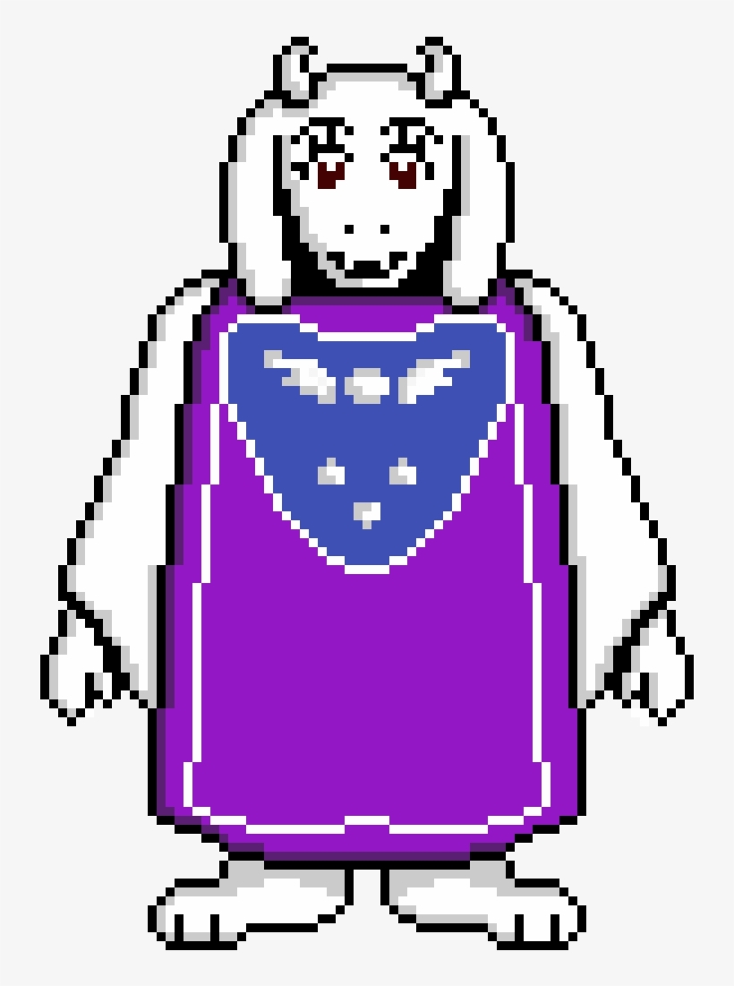 Colored Toriel Pixel Art Toriel Undertale Transparent PNG 1000x1100 
