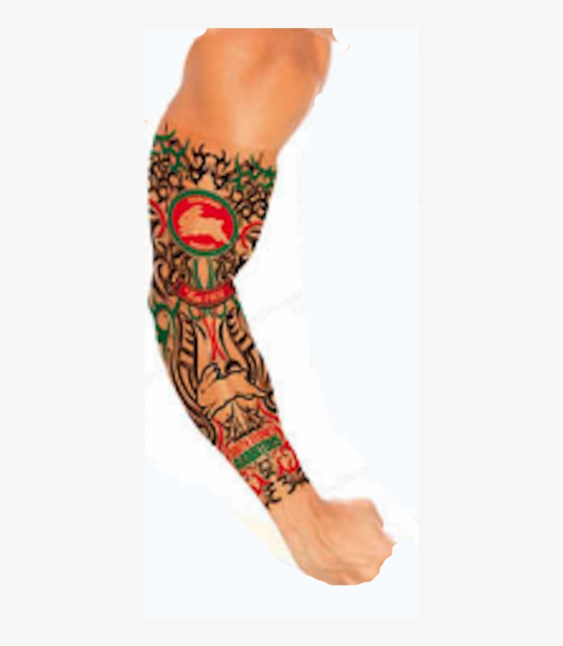 South Sydney Rabbitohs Nrl Adult Tattoo Sleeve - Newcastle Knights Tattoo, transparent png download