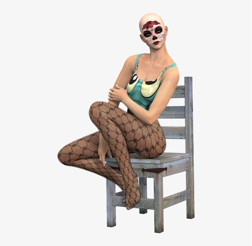 Woman Sitting In Chair, transparent png download