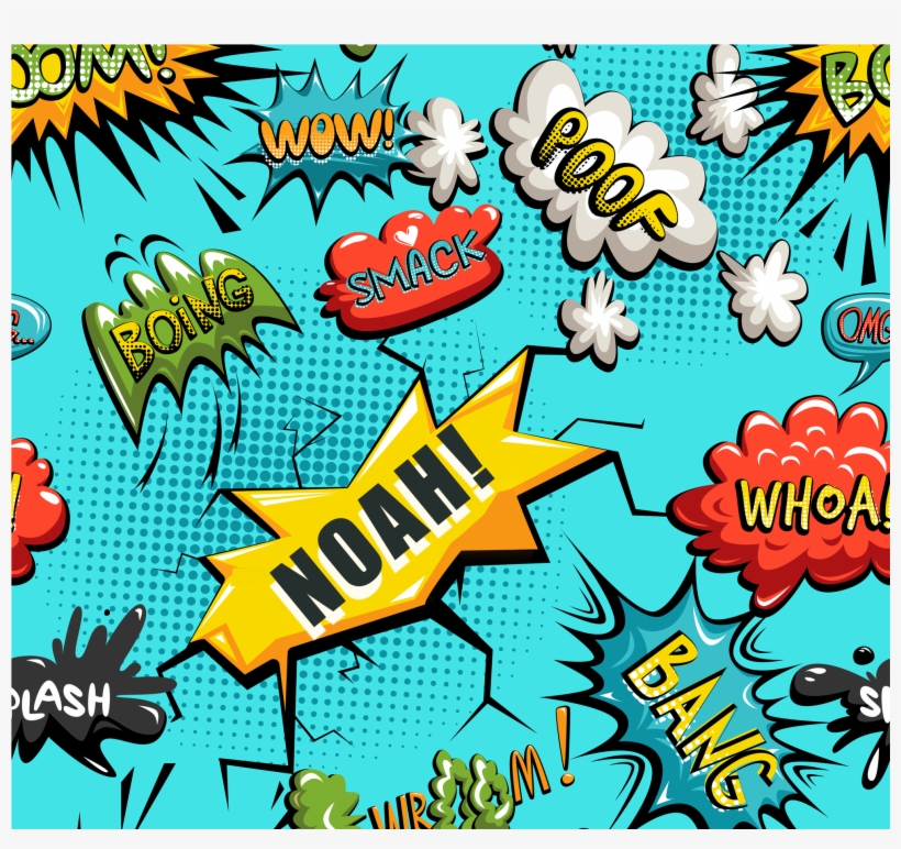 Kapow Superhero Personalised Decal, transparent png download