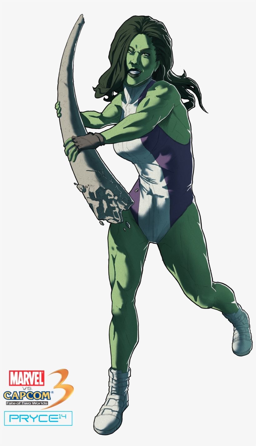 She-hulk In Mvc3, transparent png download