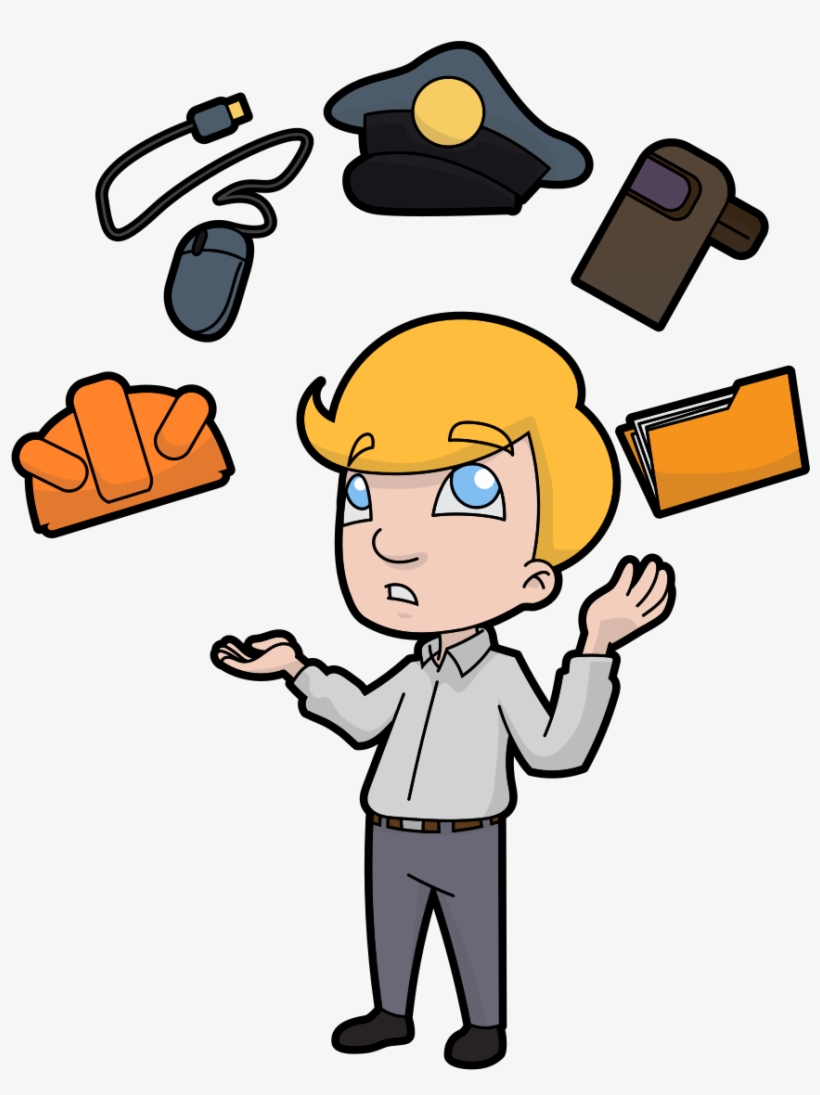 Cartoon Man Juggling Careers, transparent png download