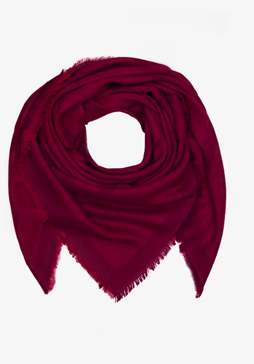 Amaryllis Burgundy Merino Wool Scarf Wrapped, transparent png download
