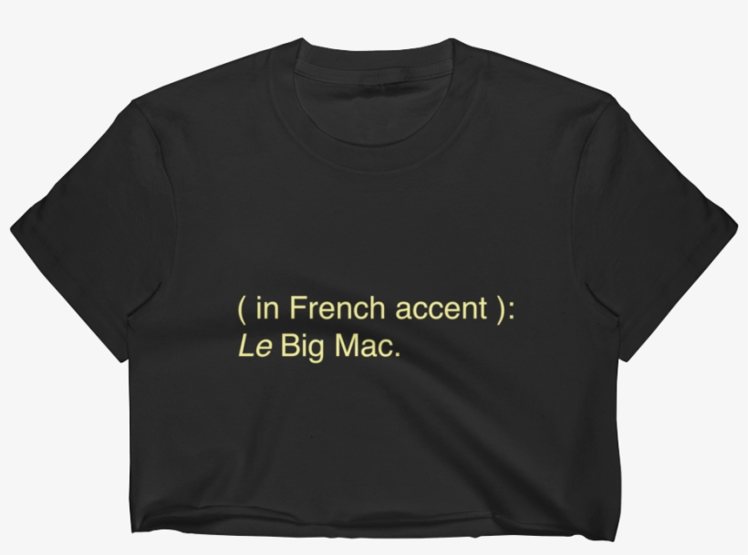 "le Big Mac" Crop Top - Active Shirt, transparent png download