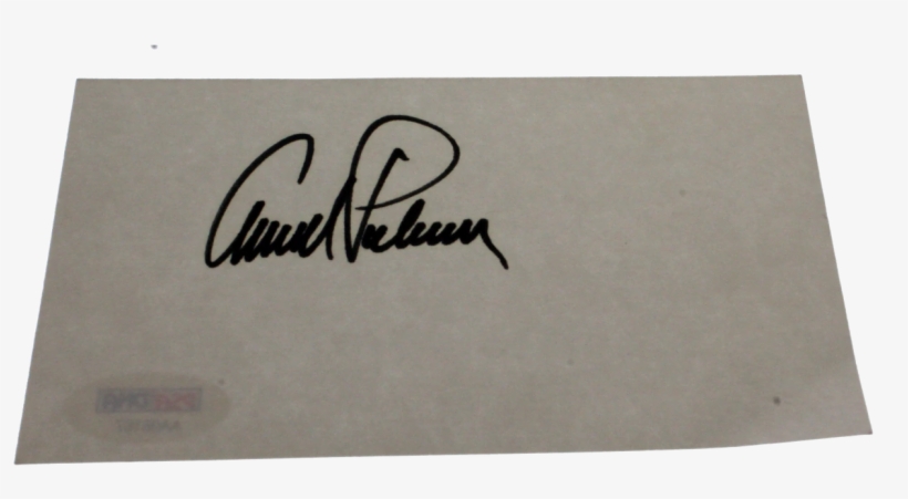 Arnold Palmer Autographed Signed Index Card Cut Signature - Paper, transparent png download