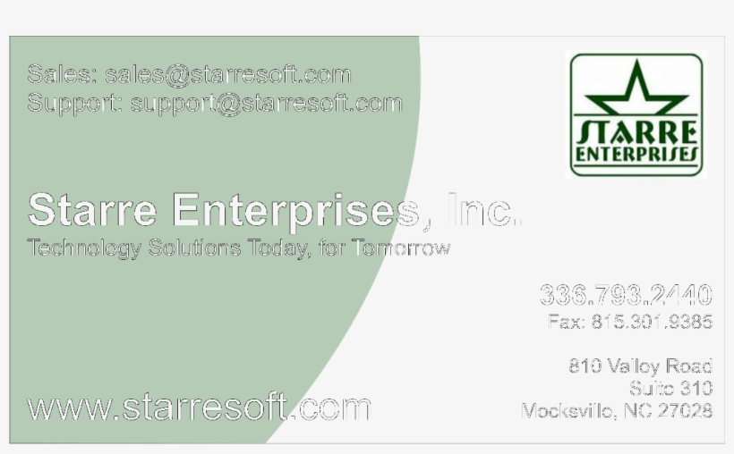 Starre Business Card Png - Paper, transparent png download