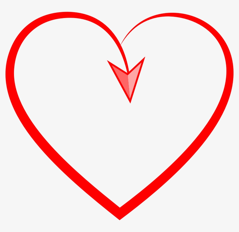 Stylized Heart With Arrow - Heart, transparent png download