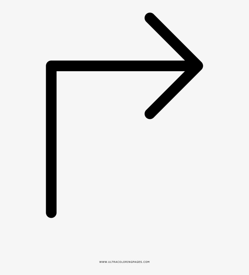 Virar-seta Coloring Page - Sign, transparent png download