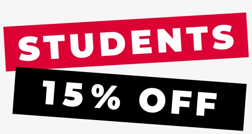 Students 15% Off - Carmine, transparent png download