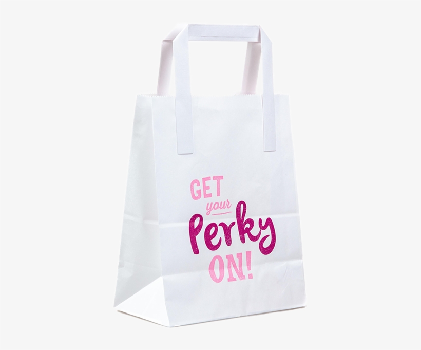 Printed Flat Handle Paper Bags - Tote Bag, transparent png download