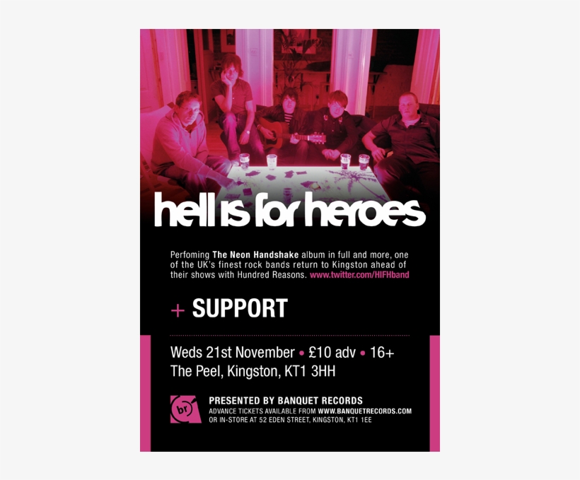Hell Is For Heroes / Radio Alcatraz - Flyer, transparent png download