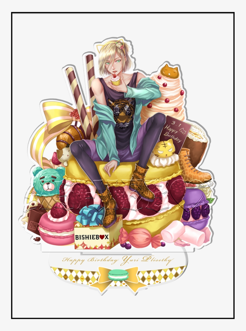 Yuri Plisetsky Happy Birthday- Acrylic Stand [bishieb❤x - Cartoon, transparent png download